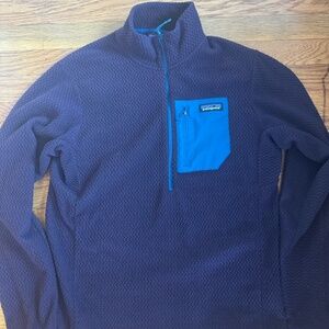 Patagonia Men's R1 Air Zip Neck Pullover Fleece Obsidian Plum Medium M